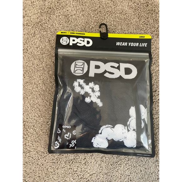 New PSD Underwear Men's Core Standard Boxer Briefs, Cloud Drops Size Large - Picture 1 of 2